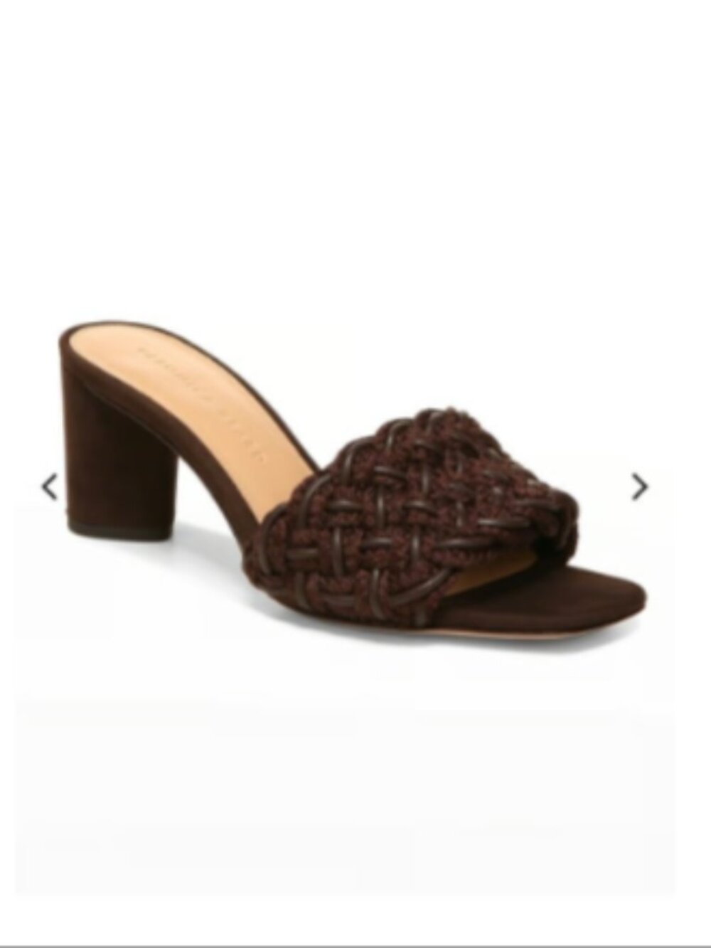 Veronica Beard Tia Macramé Slide Sandal in a rich dark brown Size 8